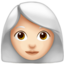 Woman: White Hair（明るい肌色） (Apple)