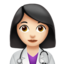 Woman Health Worker（明るい肌色） (Apple)