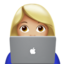 Woman Technologist（やや明るい肌色） (Apple)