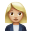Woman Office Worker（やや明るい肌色） (Apple)