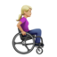 Woman In Manual Wheelchair Facing Right（やや明るい肌色） (Apple)