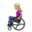 Woman In Manual Wheelchair（やや明るい肌色） (Apple)