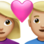 Couple With Heart: Woman, Man（やや明るい肌色） (Apple)