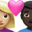 Couple With Heart: Woman, Man（やや明るい肌色） (Apple)
