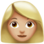女性（やや明るい肌色） (Apple)