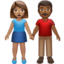 Man And Woman Holding Hands（中間の肌色） (Apple)
