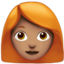 Woman: Red Hair（中間の肌色） (Apple)