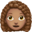 Woman: Curly Hair（中間の肌色） (Apple)