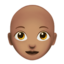 Woman: Bald（中間の肌色） (Apple)