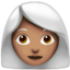 Woman: White Hair（中間の肌色） (Apple)