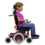 Woman In Motorized Wheelchair Facing Right（中間の肌色） (Apple)