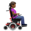 Woman In Motorized Wheelchair Facing Right（やや暗い肌色） (Apple)