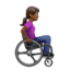 Woman In Manual Wheelchair Facing Right（やや暗い肌色） (Apple)