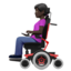 Woman In Motorized Wheelchair（暗い肌色） (Apple)