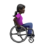 Woman In Manual Wheelchair Facing Right（暗い肌色） (Apple)