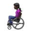 Woman In Manual Wheelchair（暗い肌色） (Apple)