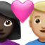 Couple With Heart: Woman, Man（やや明るい肌色） (Apple)