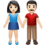Man And Woman Holding Hands（明るい肌色） (Apple)