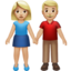 Man And Woman Holding Hands（やや明るい肌色） (Apple)
