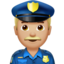 Man Police Officer（やや明るい肌色） (Apple)