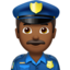 Man Police Officer（やや暗い肌色） (Apple)