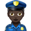 Woman Police Officer（暗い肌色） (Apple)