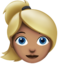 Woman: Blond Hair（中間の肌色） (Apple)