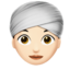 Woman Wearing Turban（明るい肌色） (Apple)