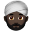 Man Wearing Turban（暗い肌色） (Apple)