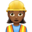 Woman Construction Worker（やや暗い肌色） (Apple)