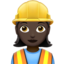 Woman Construction Worker（暗い肌色） (Apple)