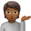 案内する人（やや暗い肌色） (Apple)