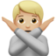 バツをする人（やや明るい肌色） (Apple)