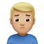 Man Frowning（やや明るい肌色） (Apple)