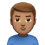 Man Pouting（中間の肌色） (Apple)