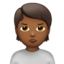 ふくれ面の人（やや暗い肌色） (Apple)