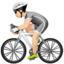 自転車に乗る人（明るい肌色） (Apple)