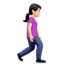 Woman Walking Facing Right（明るい肌色） (Apple)