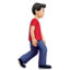 Man Walking Facing Right（明るい肌色） (Apple)