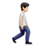 Person Walking Facing Right（明るい肌色） (Apple)