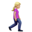 Woman Walking Facing Right（やや明るい肌色） (Apple)