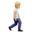Person Walking Facing Right（やや明るい肌色） (Apple)