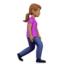 Woman Walking Facing Right（中間の肌色） (Apple)