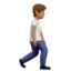 Person Walking Facing Right（中間の肌色） (Apple)