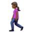 歩く女性（やや暗い肌色） (Apple)