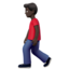 歩く男性（暗い肌色） (Apple)