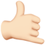 電話のジェスチャー（明るい肌色） (Apple)