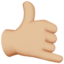 電話のジェスチャー（やや明るい肌色） (Apple)
