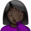 Woman Facepalming（暗い肌色） (Apple)