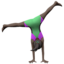 Woman Cartwheeling（暗い肌色） (Apple)